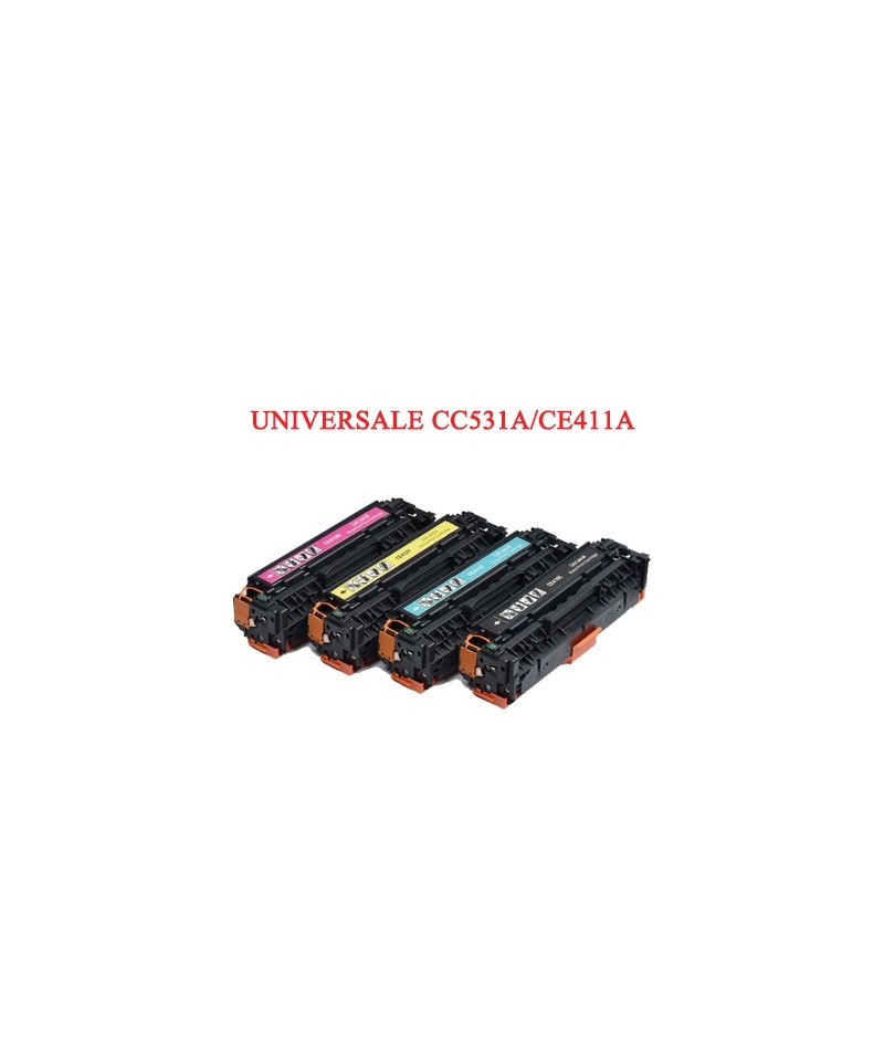 Toner rigenerato universale per HP CC531A 304A CE411A 305A CF381A Canon 718 ciano 2800pag. Toner Compatibili shop ieginformatica